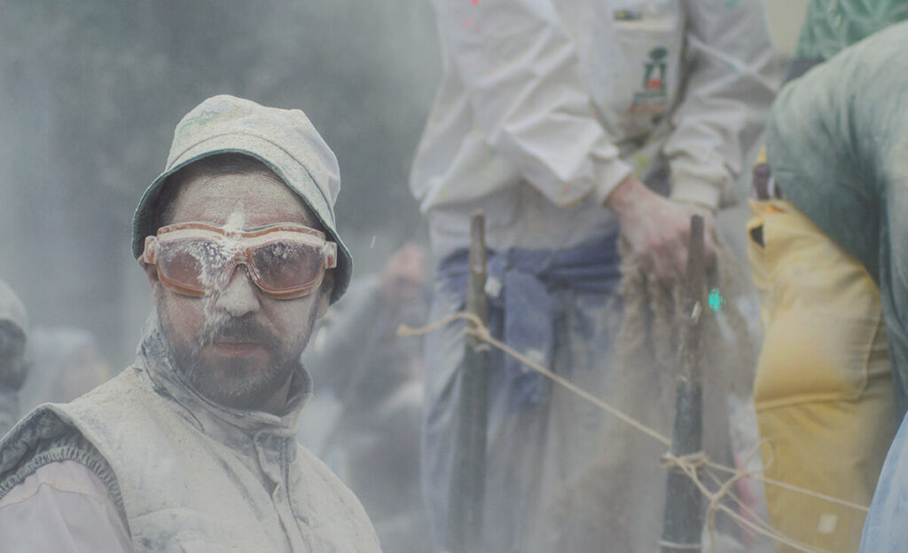 Carnaval de Viana do Bolo guerras de harina