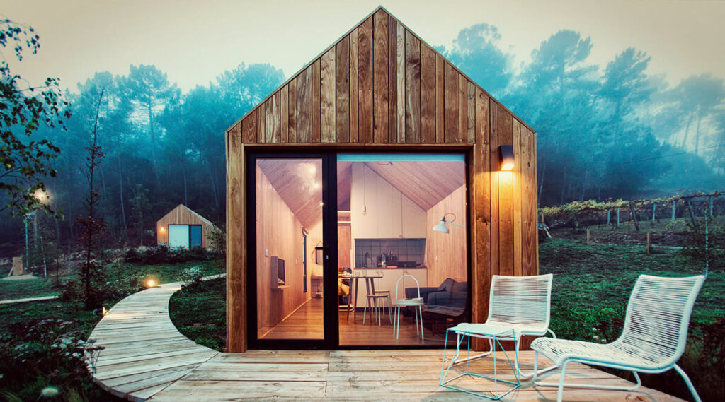 cabanas en el bosque en A Coruña (Moradas no Ulla)