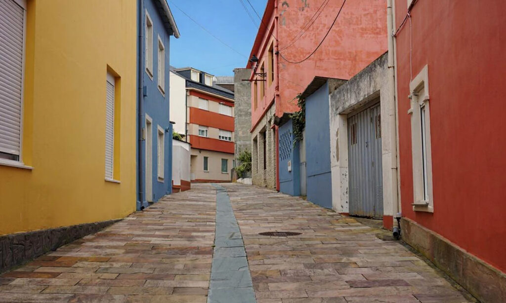calles del casco antiguo de O Porto de Espasante