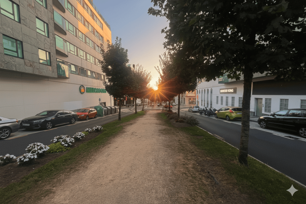 Santa Marta, uno de los barrios dónde aparcar en Santiago de Compostela gratis cerca del centro