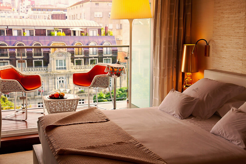 habitación del Hotel Nagari de Vigo, uno de los mejores hoteles de 5 estrellas de Galicia